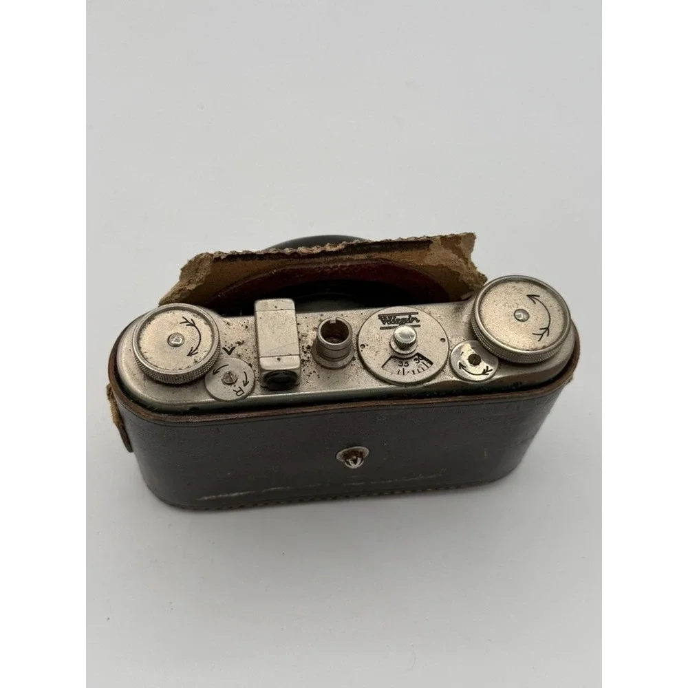 Wirgin Edinex 35mm Viewfinder Camera Ludwig Victar 4.5/5cm Vario Shutter w/ Case